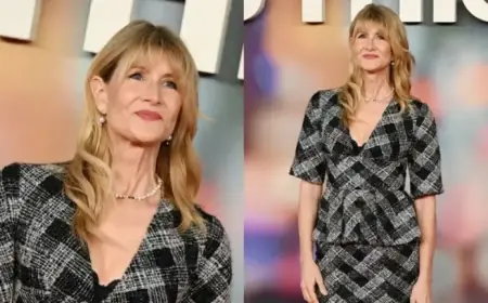Laura Dern Embraces Art Deco in Elie Saab at ‘Is This Thing On?’ Screening