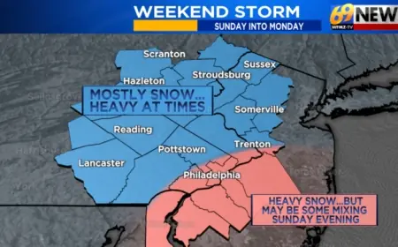 Weekend Snow Forecast: Track Shifts, Likelihood of Significant Snow Increases