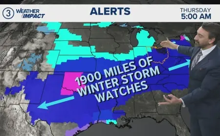 Weather Forecast Snow Storm: Expansive Winter System Spreads Heavy Snow, Ice, and Dangerous Cold Across the U.S.