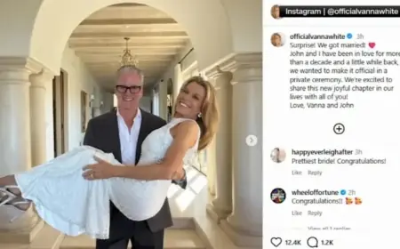 “Vanna White Reveals Surprise Marriage on Facebook and Instagram”