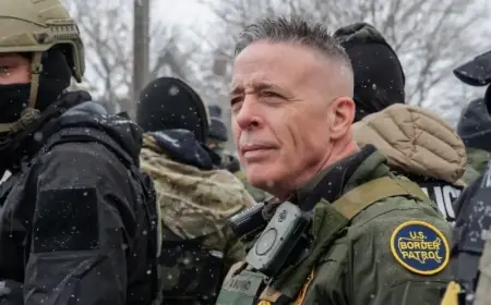 Border Patrol Commander Bovino Tosses Gas Canister at Minneapolis Protesters