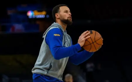 Steph Curry Sports On Shoes During Warm-Ups Amid Sneaker Free Agency