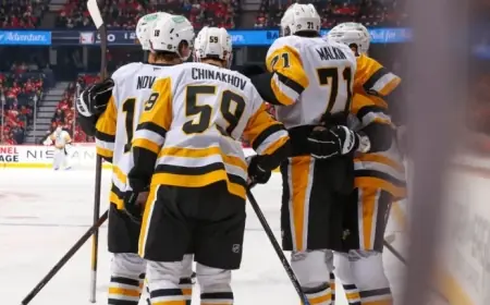 Malkin and Novak Lead Penguins to Victory Over Flames