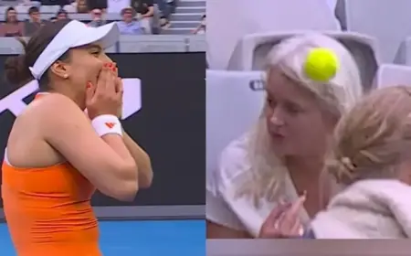Romanian Tennis Star Ruse Accidentally Hits Fan with Ball at Australian Open