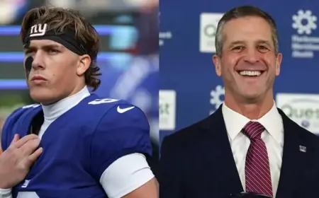 Giants QB Jaxson Dart Aims for Super Bowl Glory with John Harbaugh