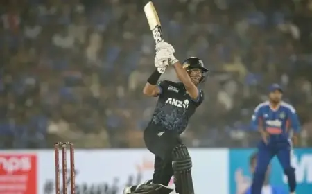 Rachin Ravindra Launches 91-Metre Six, Losing Ball in IND vs NZ 2nd T20I