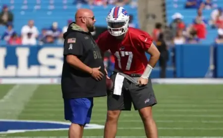 Josh Allen Joins Buffalo Bills Head Coach Interviews