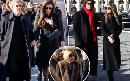 Anne Hathaway and Anna Wintour Honor Valentino at Rome Funeral