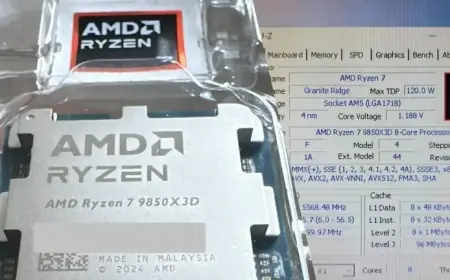 AMD Ryzen 7 9850X3D Matches 9800X3D in Early Performance Leaks