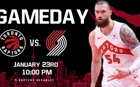 Raptors Face Trail Blazers in Key Matchup, January 23