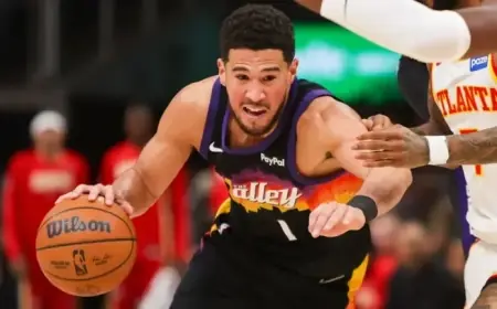 Devin Booker Exits Game with Right Ankle Injury After Teammate Falls