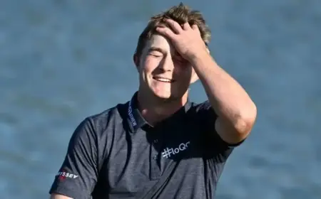 Teenager Brown Shoots 60 to Share American Express Lead