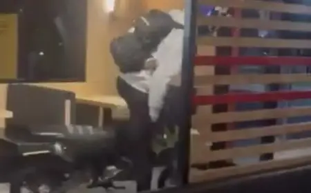 Motorbike Hooligan Skids Inside Launceston McDonald’s in Daring Act