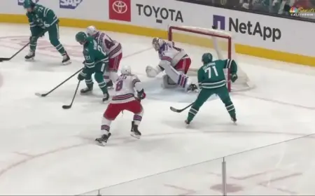 Celebrini Scores Opening Power-Play Goal