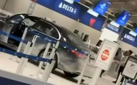 Mercedes Crashes into McNamara Terminal at Detroit Metro Airport