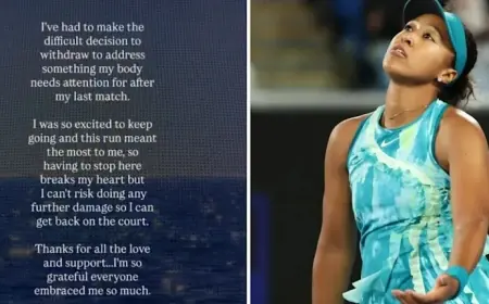 Osaka Withdraws from Australian Open Due to Injury, Inglis Advances