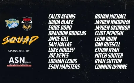 Haggerty Selects 20-Man Squad for Rhinos Showdown