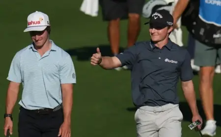 Teen Golf Sensation Blades Brown Ties Scheffler with 60 at American Express