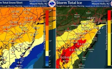 Fierce Snow and Ice Storm Approaches N.J., Forecasts Adjust for Rising Ice Threat