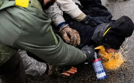 Outrage Erupts as Pepper-Sprayed Victim Pinned Down in Shocking Scene
