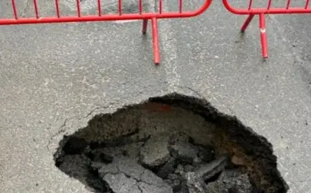 Crews Repair School Sinkhole After Uncovering Cause