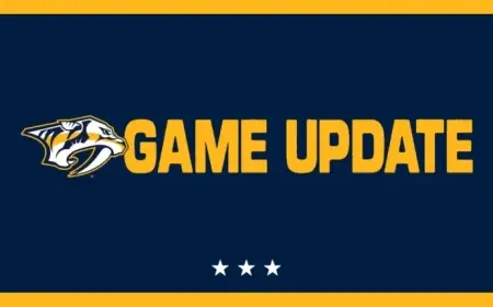 Predators vs. Mammoth at Bridgestone Arena Set for 12:30 PM CT, Jan. 24