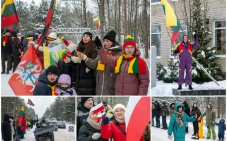 Thousands Protest in Kapčiamiestis, Forming Kilometer-Long Human Chain