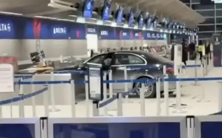 Car Crashes Into DTW Airport, Halts at Delta Checkpoint