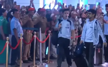 Indian and New Zealand Teams Arrive in Guwahati for T20 International