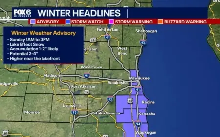 Lake Effect Snow Hits Wisconsin Saturday Night