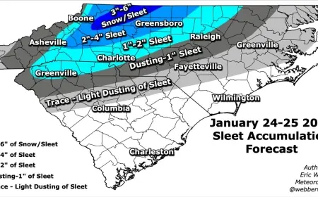 North Carolina winter storm risk shifts from “slippery roads” to “days without power” as ice hangs on into Monday