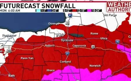 Heavy Snowfall Hits Central New York