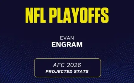 Evan Engram’s 2026 AFC Championship Projections: Yards, Touchdowns vs. Patriots
