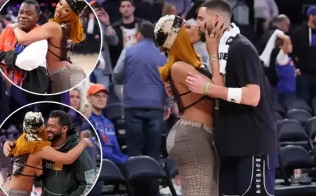 Megan Thee Stallion Kisses Klay Thompson Following Mavericks’ Victory Over Knicks