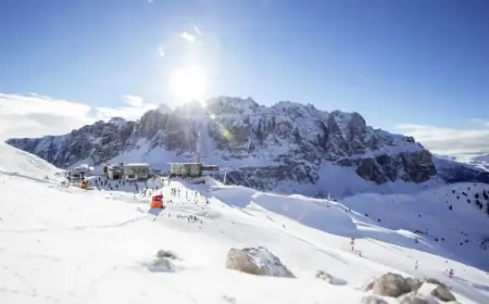 Olympic Torch Illuminates the Dolomites