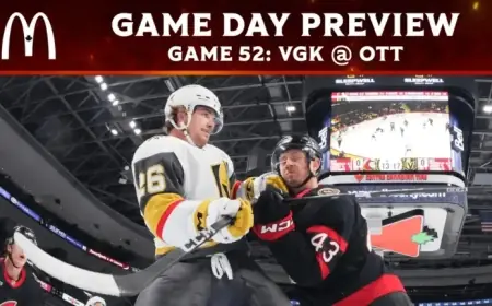 Senators Aim to Break Losing Streak Against Vegas Golden Knights