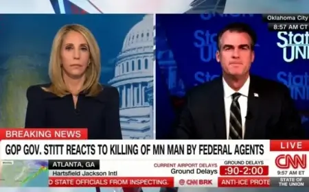 GOP Governor Stitt Criticizes Minneapolis, Says Americans Disapprove