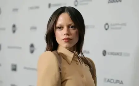 Jenna Ortega Dazzles in Nude Mugler Outfit Featuring Garter Detailing