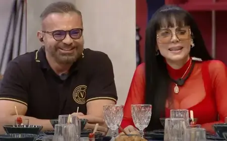 Maribel Guardia and Marco Chacón Surprise Visit ‘¿Apostarías por Mí?’ Villa