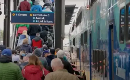 Seahawks Fans Celebrate Enhanced Sounder Train Service for NFC Championship Game