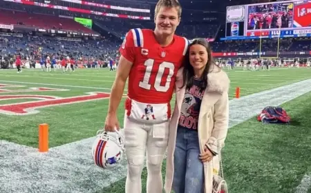 Drake Maye’s Wife’s Outfit Sparks NFL Buzz During AFC Championship