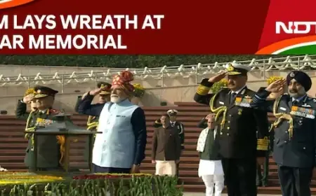 PM Honors War Memorial; Republic Day Parade Commences Shortly