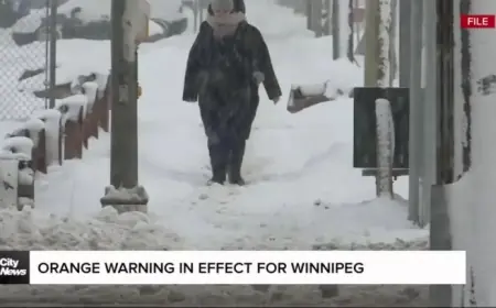 Orange Alert Issued for Winnipeg Weather Conditions