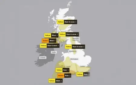 Storm Chandra to Slam UK with Snow, Strong Winds, and Heavy Rain