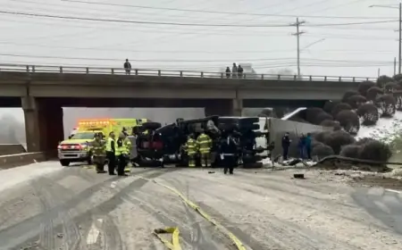 18-Wheeler Overturns, Shutting Down I-85 North in Gaston County