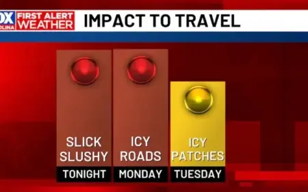 Freezing Fog and Icy Roads Herald the Start of the Workweek