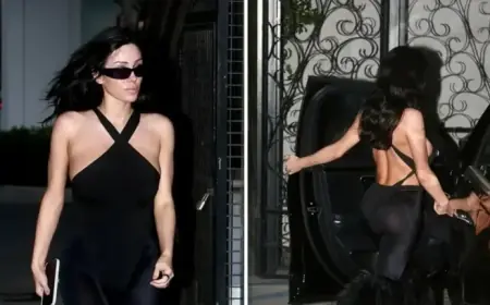 Bianca Censori Stuns in Solo Outing Wearing Skin-Tight Black Outfit