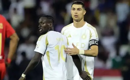 Ronaldo Watches as Sadio Mane’s Al-Nassr Availability Resolved by Coach Jesus