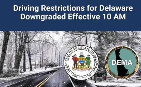 Delaware Eases Driving Restrictions Effective 10 AM