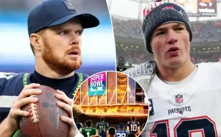 Super Bowl 2026 Graphic Featuring Sam Darnold, Drake Maye Goes Viral